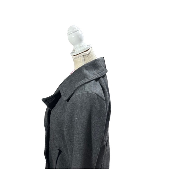 Dollhouse NYC Grey Double-Breasted 3 Button Pea Coat Jacket Sz L Pockets NWT - Picture 4 of 16